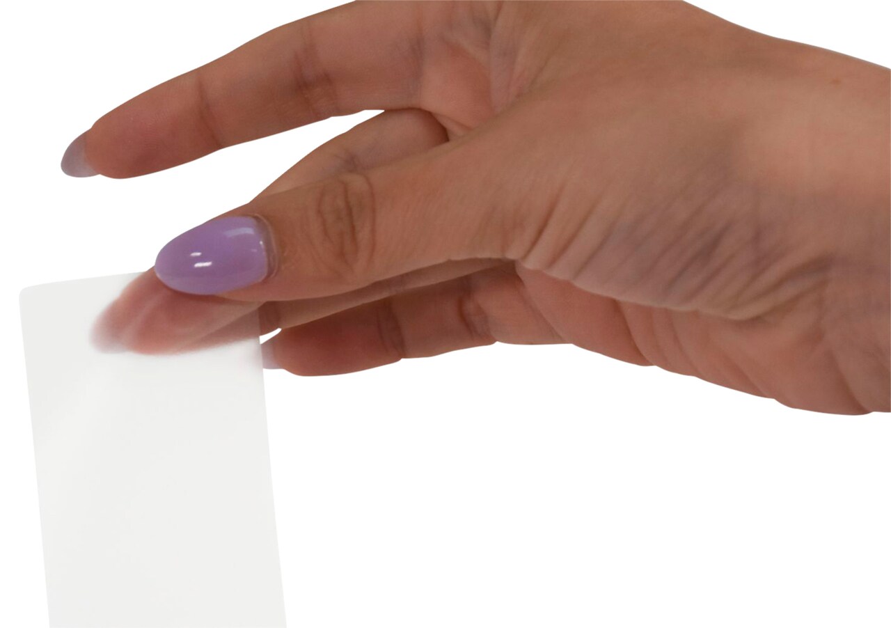 School Smart Vinyl Label Protectors, Round Corner Rectangle, 1-1/2 x 2 Inches, Clear, Pack of 500